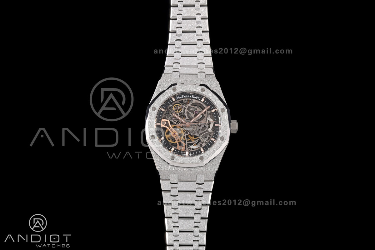 Royal Oak 41mm Openworked Frosted SS OCTA 1:1 Best Edition on Bracelet SA3132 V3 (Free Sprung)